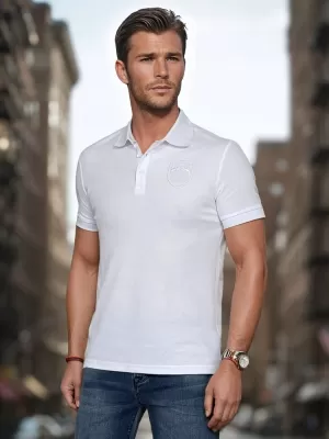 Herren t -Shirt mit einem Kragen DSTREET PX0627 WEIß
