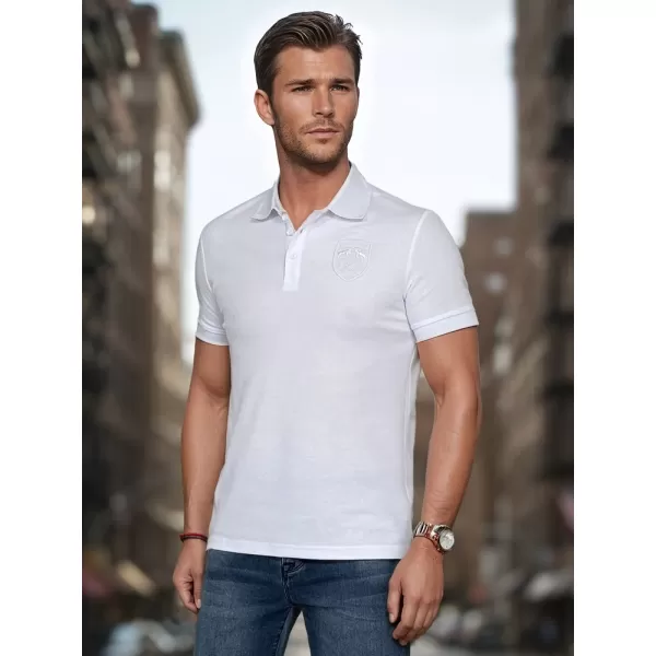  Herren t -Shirt mit einem Kragen DSTREET PX0627 WEIß 