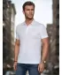 Herren t -Shirt mit einem Kragen DSTREET PX0627 WEIß