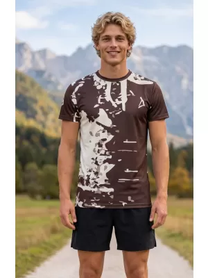 Männer funktionaler T -Shirt Premium Plus ALTISPORT VOJ/ALM057TR02 BRAUN