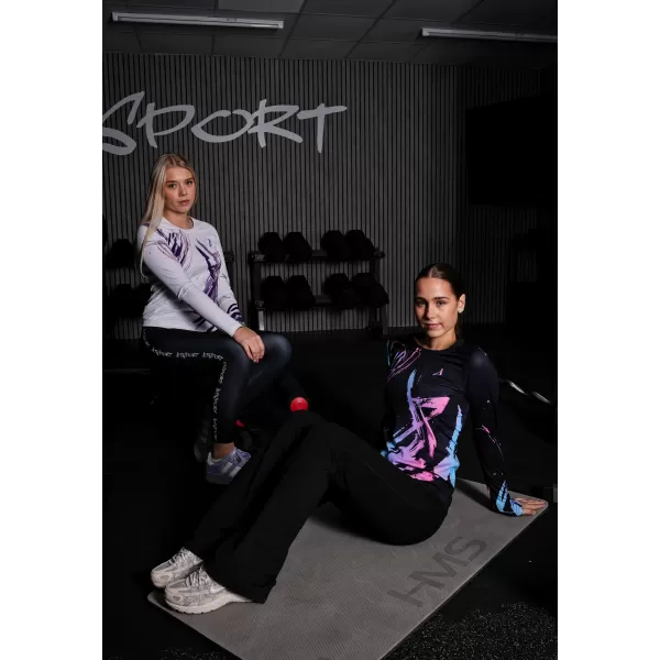  Frauen funktionales t -Shirt mit langen Ärmeln Premium ALTISPORT VOJ/ALW074TR03 WEIß/LILA 