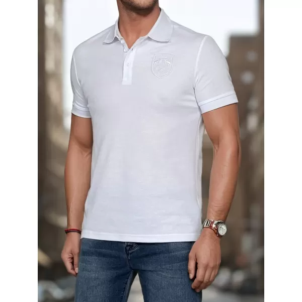  Herren t -Shirt mit einem Kragen DSTREET PX0627 WEIß 
