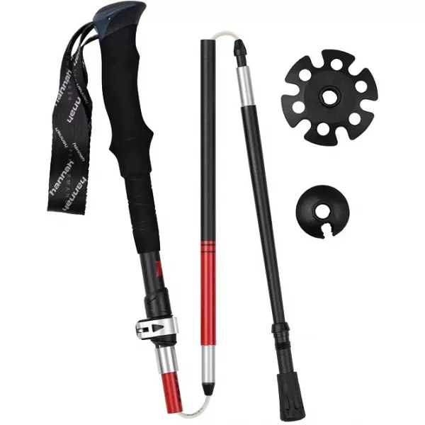  Trekkingstangen HANNAH SPEED TRAIL FL ANTHRAZIT/ROT 