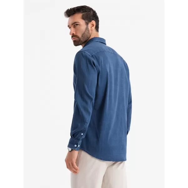  Hemd OMBRE OM-SHDS-0180 DUNKELBLAU 