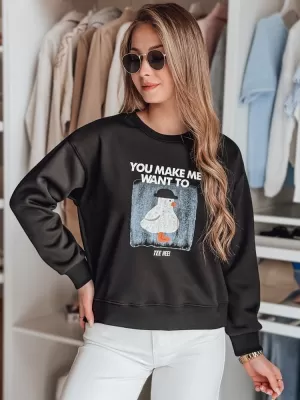Damen Sweatshirt DSTREET GOOSHY BY1429 SCHWARZ