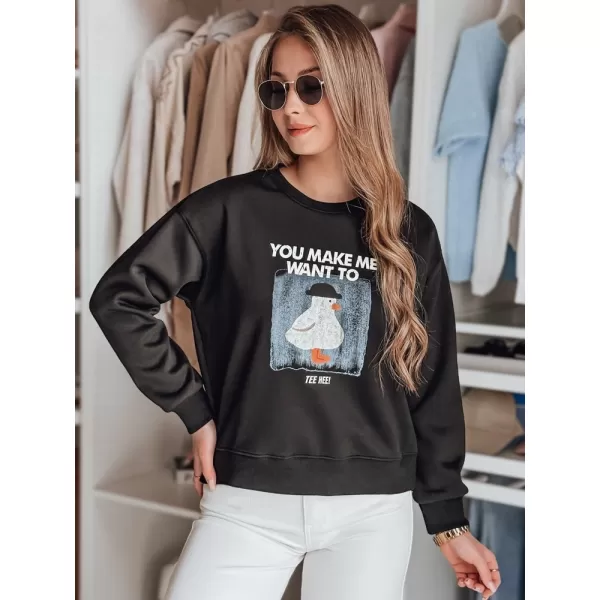  Damen Sweatshirt DSTREET GOOSHY BY1429 SCHWARZ 
