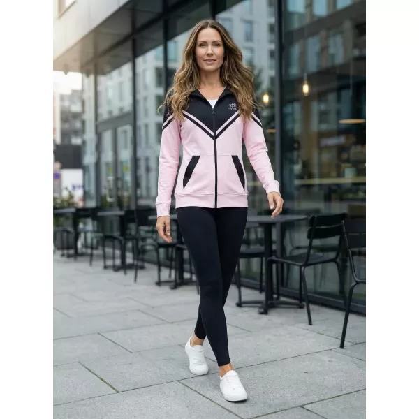  Funktionales Sweatshirt von Frauen auf Reißverschlussprämie ALTISPORT VOJ/ALW101MI02 PINK/SCHWARZ 