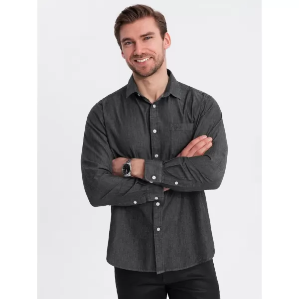  Hemd OMBRE OM-SHDS-0181 SCHWARZ 