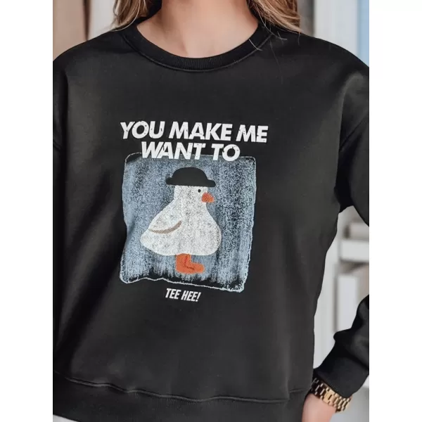  Damen Sweatshirt DSTREET GOOSHY BY1429 SCHWARZ 