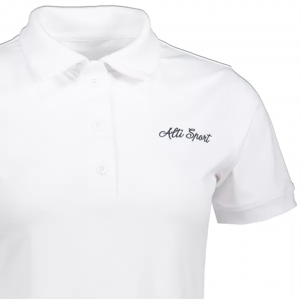  Frauenfunktional T -Shirt mit Premiumkragen ALTISPORT VOJ/ALW075TR05 WEIß 