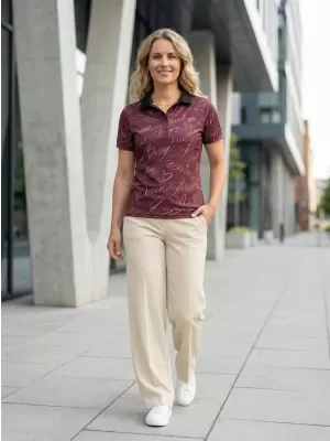 Frauenfunktional T -Shirt mit Premiumkragen ALTISPORT VOJ/ALW084TR05 BRAUN