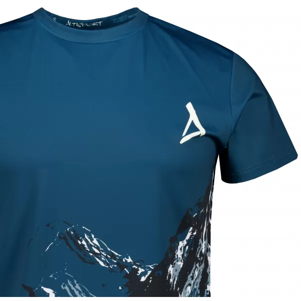 Männer funktionaler T -Shirt Premium Plus ALTISPORT VOJ/ALM059TR02 MARINE 