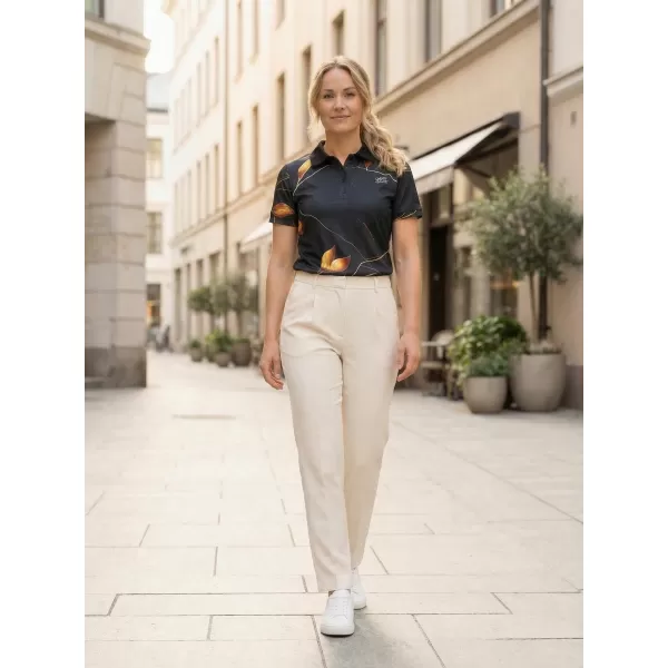  Frauenfunktional T -Shirt mit Premiumkragen ALTISPORT VOJ/ALW097TR05 GOLDBLÄTTER 