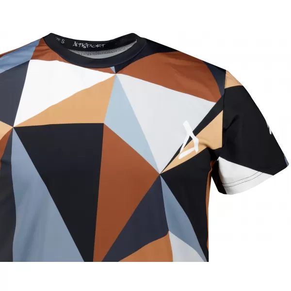  Männer funktionaler T -Shirt Premium Plus ALTISPORT VOJ/ALM007TR02 SCHWARZ -BROWN 