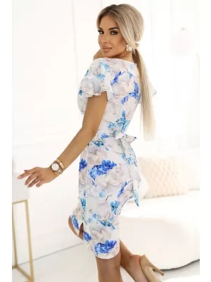 Kleid NUMOCO NINA 479-8 BLAUES BLUMENMUSTER