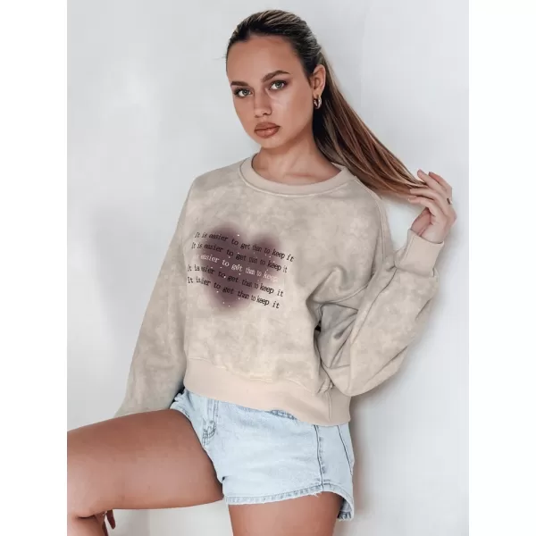  Damen Sweatshirt DSTREET DESSER BY1465 BEIGE 