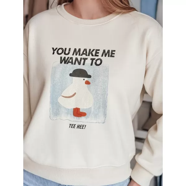 Damen Sweatshirt DSTREET GOOSHY BY1427 WEIß 