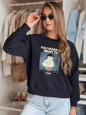 Damen Sweatshirt DSTREET GOOSHY BY1428 DUNKELBLAU