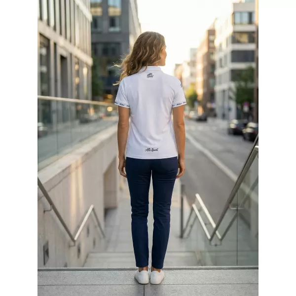  Frauenfunktional T -Shirt mit Premiumkragen ALTISPORT VOJ/ALW000TR05 WEIß 