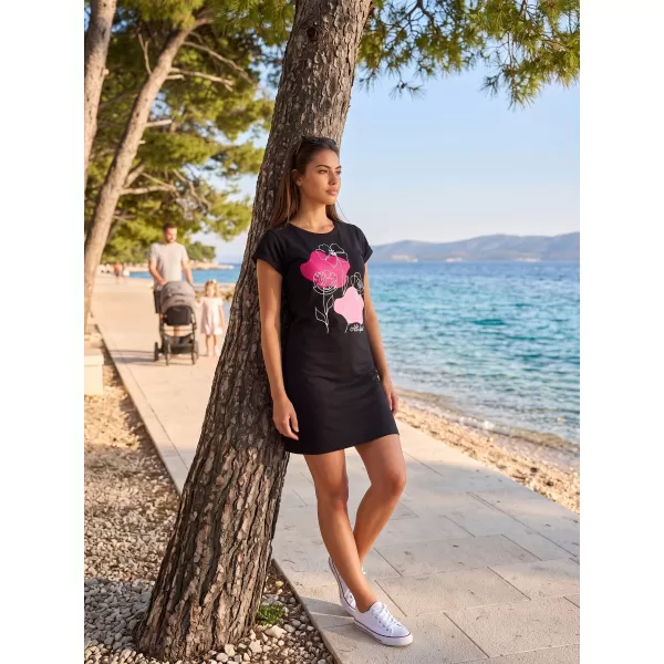  Kleid ALTISPORT ALW189178 SCHWARZ -PINK 