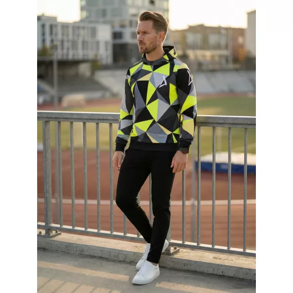 Funktionaler Sweatshirt -Premium von Männern ALTISPORT VOJ/ALM007MI01 SCHWARZ/FLUO GELB 