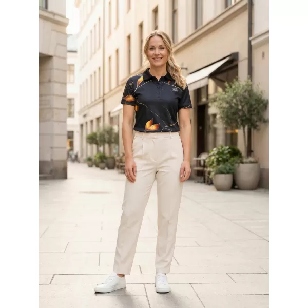  Frauenfunktional T -Shirt mit Premiumkragen ALTISPORT VOJ/ALW097TR05 GOLDBLÄTTER 