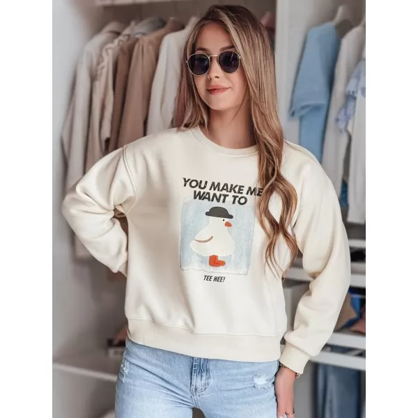  Damen Sweatshirt DSTREET GOOSHY BY1427 WEIß 