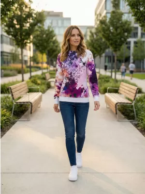 Funktionaler Sweatshirt -Prämie von Frauen ALTISPORT VOJ/ALW055MI01 LILA ORANGE