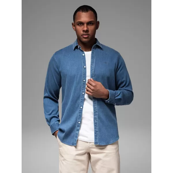  Hemd OMBRE OM-SHDS-0180 BLAU 