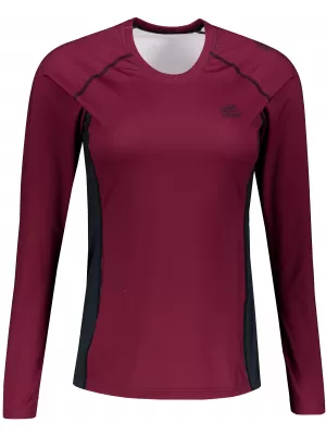 Frauen funktionales t -Shirt mit langen Ärmeln Premium ALTISPORT VOJ/ALW078TR03 WEINRÖTET
