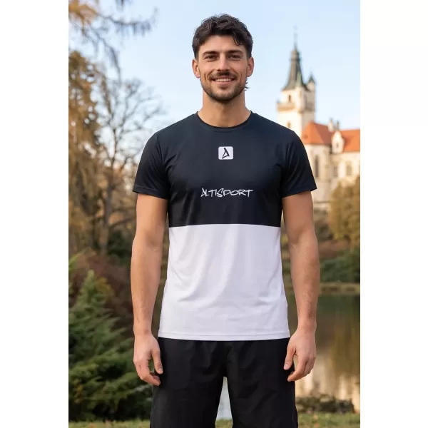  Männer funktionaler T -Shirt Premium Plus ALTISPORT VOJ/ALM051TR02 SCHWARZ 