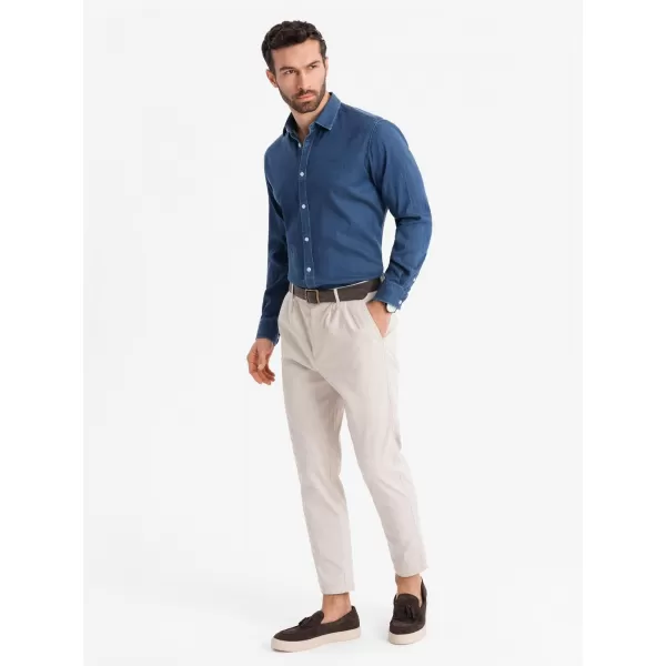  Hemd OMBRE OM-SHDS-0180 DUNKELBLAU 