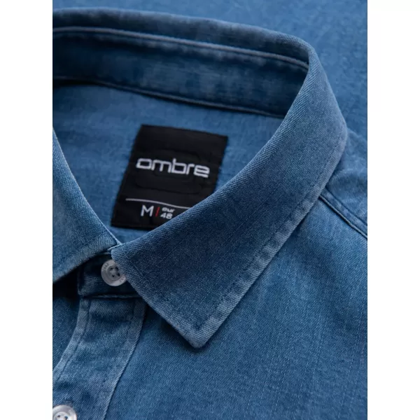  Hemd OMBRE OM-SHDS-0180 BLAU 