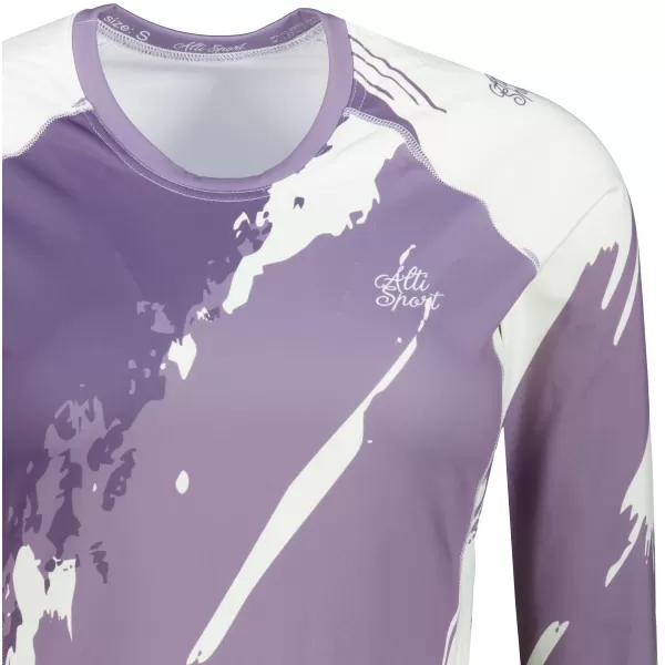  Frauen funktionales t -Shirt mit langen Ärmeln Premium ALTISPORT VOJ/ALW081TR03 LILA 