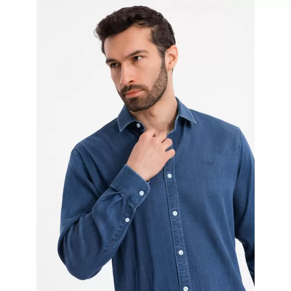  Hemd OMBRE OM-SHDS-0180 DUNKELBLAU 