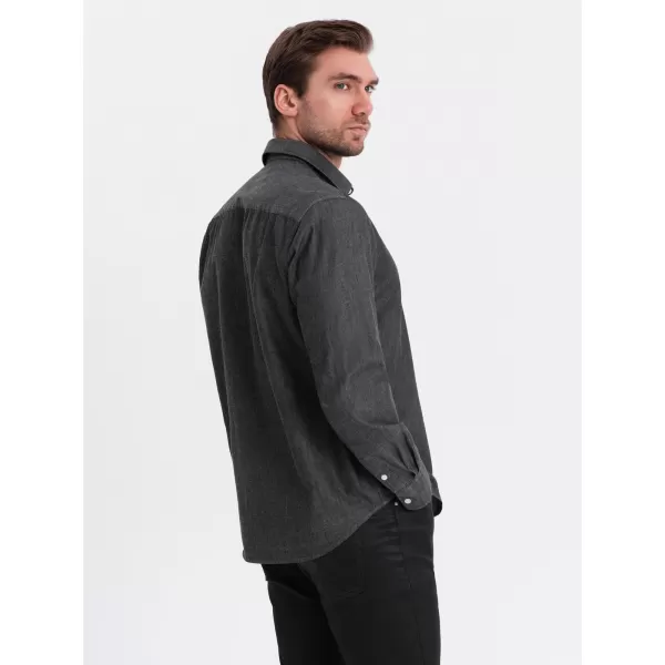  Hemd OMBRE OM-SHDS-0181 SCHWARZ 