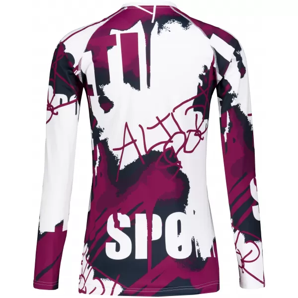  Frauen funktionales t -Shirt mit langen Ärmeln Premium ALTISPORT VOJ/ALW076TR03 WEIß/WEIN 