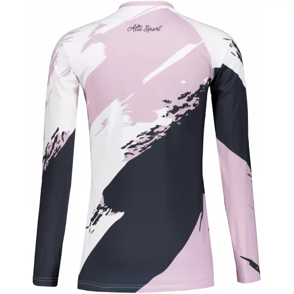  Frauen funktionales t -Shirt mit langen Ärmeln Premium ALTISPORT VOJ/ALW081TR03 SCHWARZROSA 