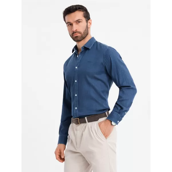  Hemd OMBRE OM-SHDS-0180 DUNKELBLAU 