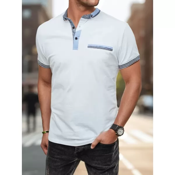  Herren t -Shirt mit einem Kragen DSTREET PX0622 WEIß 