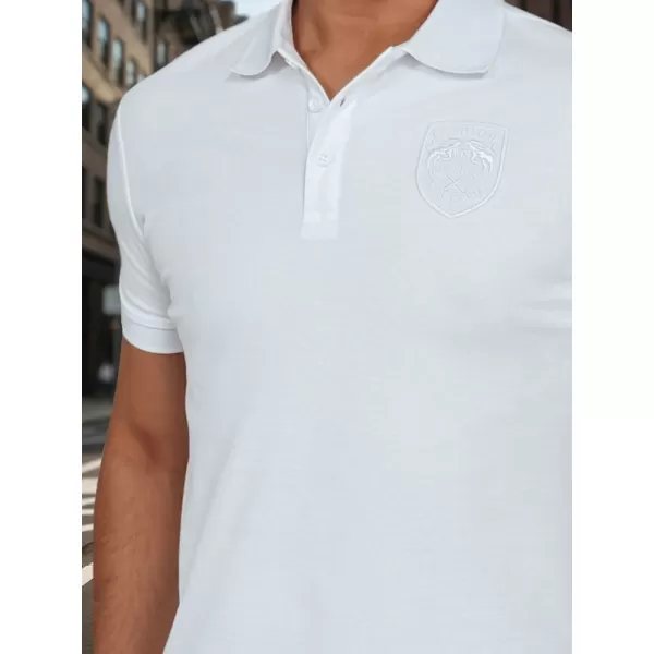  Herren t -Shirt mit einem Kragen DSTREET PX0627 WEIß 