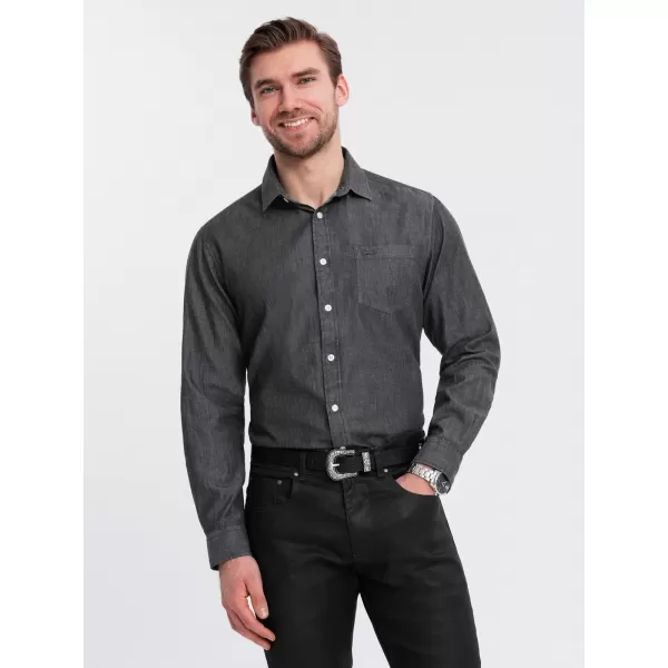  Hemd OMBRE OM-SHDS-0181 SCHWARZ 