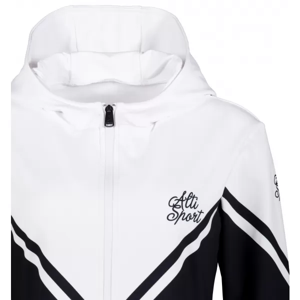  Funktionales Sweatshirt von Frauen auf Reißverschlussprämie ALTISPORT VOJ/ALW101MI02 SCHWARZ UND WEIß 