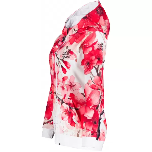  Funktionales Sweatshirt von Frauen auf Reißverschlussprämie ALTISPORT VOJ/ALW102MI02 ROSA/WEIß 