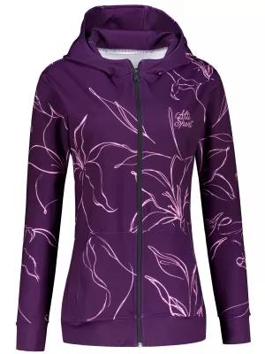 Funktionales Sweatshirt von Frauen auf Reißverschlussprämie ALTISPORT VOJ/ALW100MI02 FUCHSIE