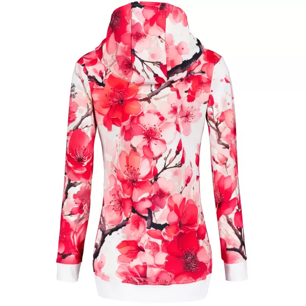  Funktionales Sweatshirt von Frauen auf Reißverschlussprämie ALTISPORT VOJ/ALW102MI02 ROSA/WEIß 