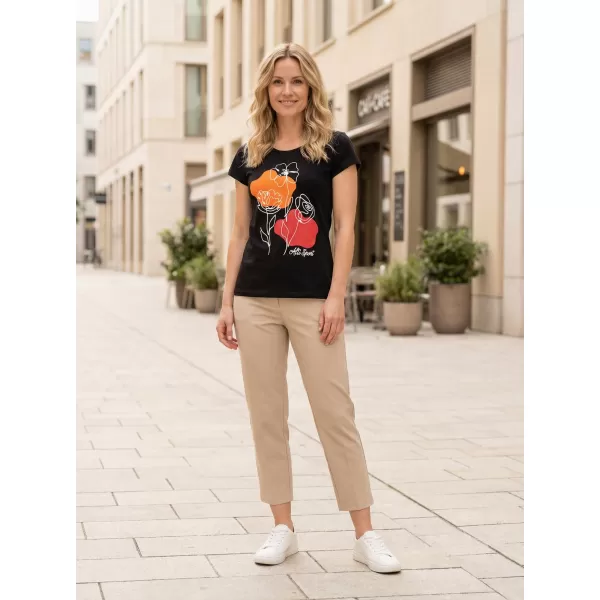  T -Shirt ALTISPORT ALW189122 SCHWARZ -ORANGE 