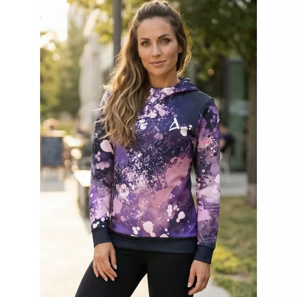  Funktionaler Sweatshirt -Prämie von Frauen ALTISPORT VOJ/ALW055MI01 SCHWARZ -VIOLETT 