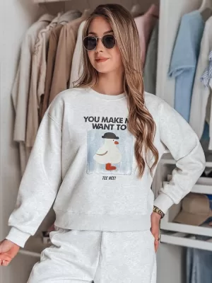Damen Sweatshirt DSTREET GOOSHY BY1425 HELLGRAU