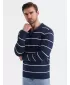 Herren t -Shirt mit einem Kragen OMBRE OM-POLS-0146 DUNKELBLAU UND WEIß